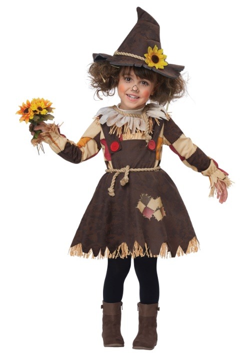 Girl's Pumpkin Patch Scarecrow Toddler Costume