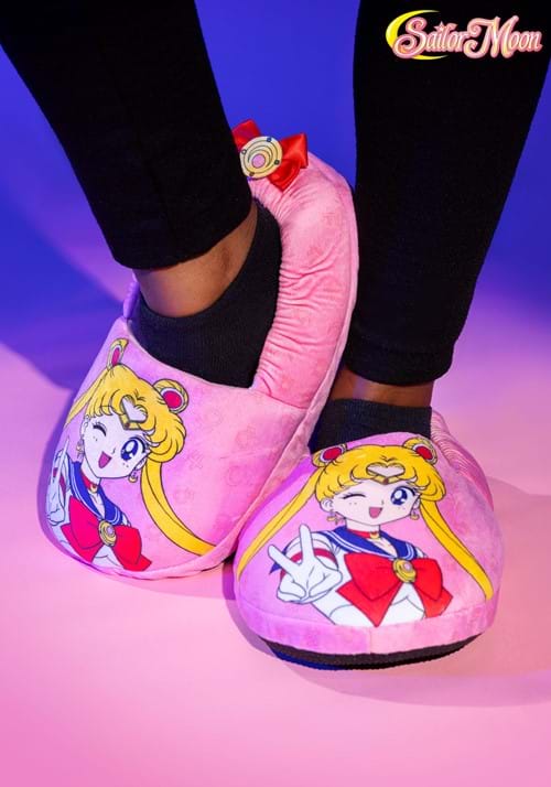 Sailor Moon AOP Pink Slippers for Adults