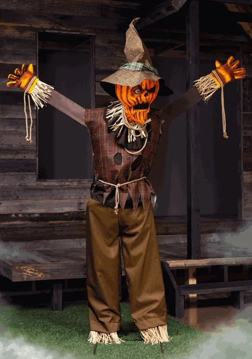 5FT Pumpkin Scarecrow Animated Decoration