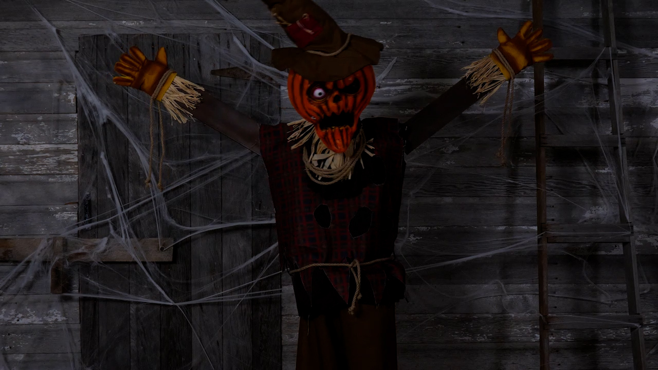 5FT Pumpkin Scarecrow Animated Decoration 3 5FT Pumpkin Scarecrow Animated Decoration