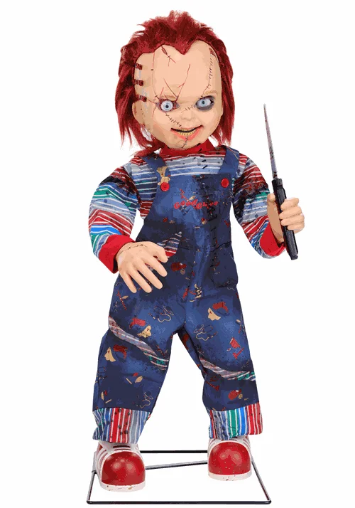 3.5FT Universal LED Scarred Chucky Animated Decoration