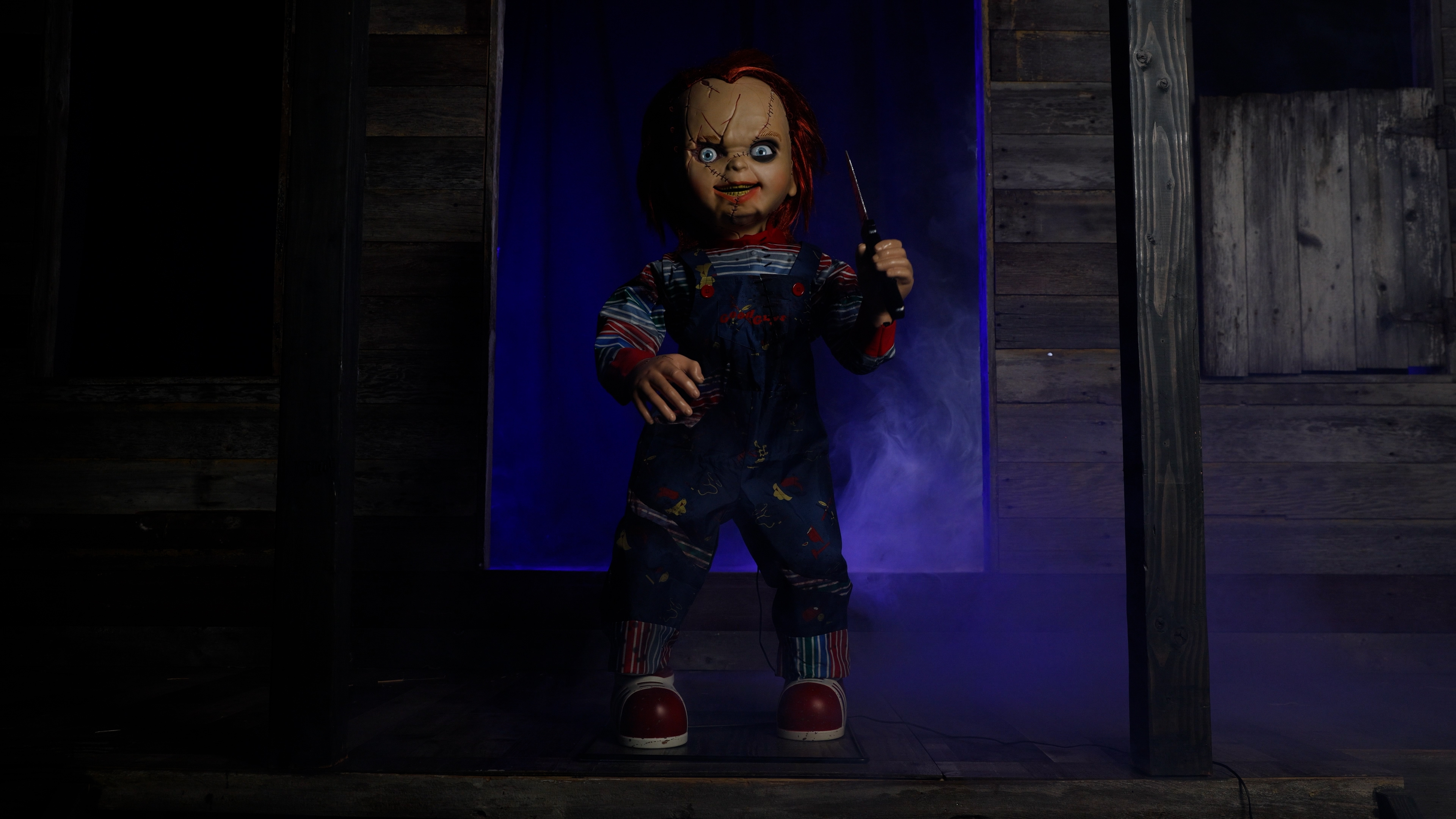 3.5FT Universal LED Scarred Chucky Animated Decoration