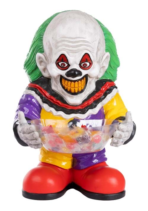 22-Inch Scary Clown Treat Bowl Holder Decoration 3 22-Inch Scary Clown Treat Bowl Holder Decoration