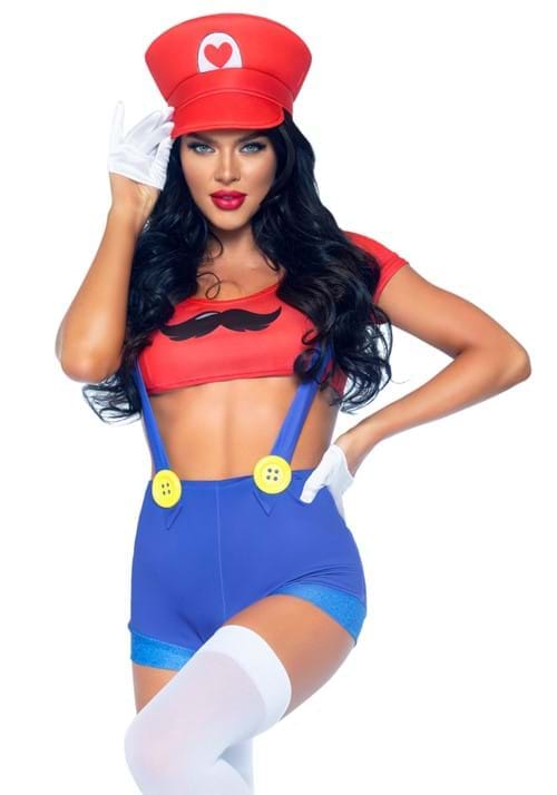 Sexy Piece Red Gamer Babe Women's Costume