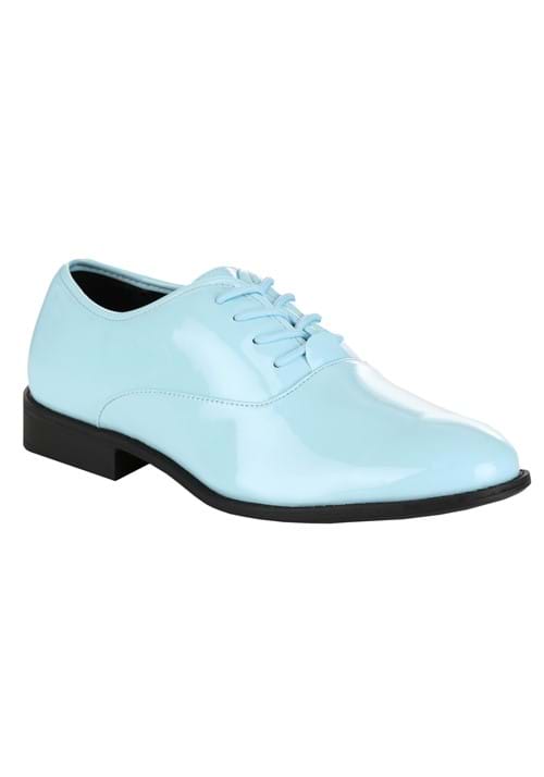 Men's Shiny Powder Blue Tuxedo Shoes