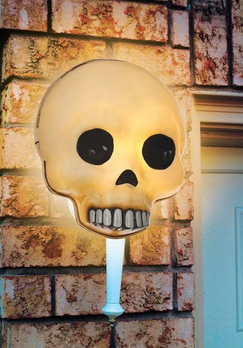 13-Inch Jawless Skull Light Cover Porch or Wall Decoration