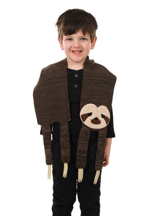 Knit Scarf Sleepy Sloth