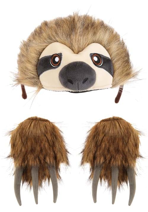 Sloth Soft Headband & Paws Accessory Costume Kit