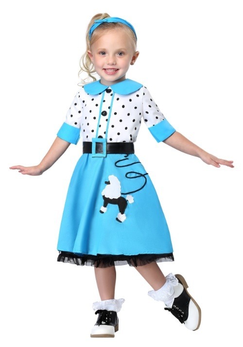 Girl's Toddler Sock Hop Cutie Costume Dress