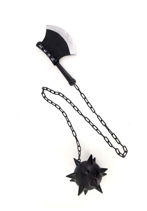 82.65 Demon Slayer Stone Hashira Gyomei Himejima Spiked Cosplay Flail Axe Chain