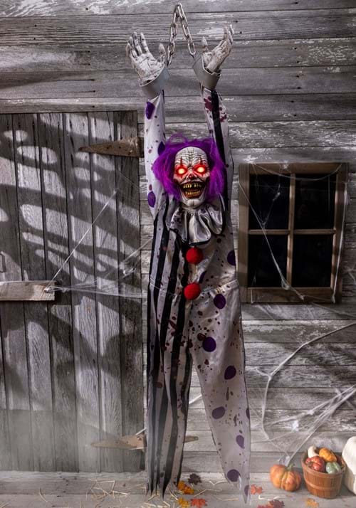 4.5FT Spine Shivering Shaking Animated Evil Clown Prop