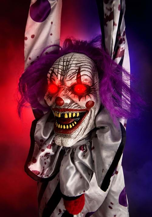 4.5FT Spine Shivering Shaking Animated Evil Clown Prop