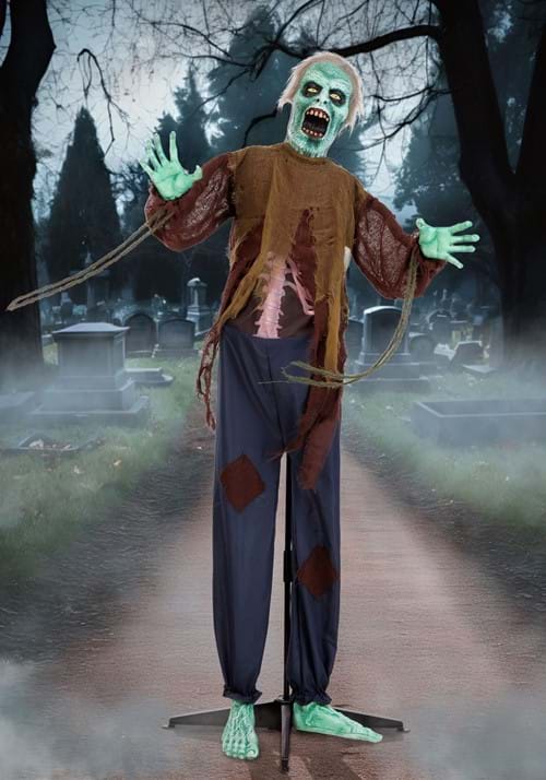 5.5FT Animatronic Spineless Stanley Zombie Decoration - Scream Saver