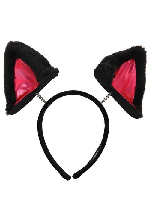 Springy Cat Ears Plush Costume Headband 3 Springy Cat Ears Plush Costume Headband