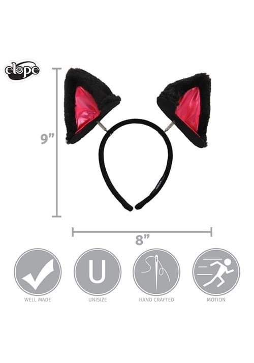 Springy Cat Ears Plush Costume Headband 5 Springy Cat Ears Plush Costume Headband