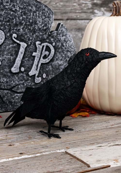13-Inch Standing Black Crow Decoration