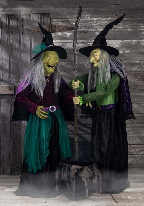 6.5FT Seasonal Visions International Animatronic Stirring Up Trouble Witch Decoration 10 6.5FT Seasonal Visions International Animatronic Stirring Up Trouble Witch Decoration