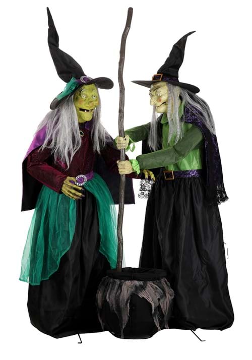 6.5FT Seasonal Visions International Animatronic Stirring Up Trouble Witch Decoration 19 6.5FT Seasonal Visions International Animatronic Stirring Up Trouble Witch Decoration