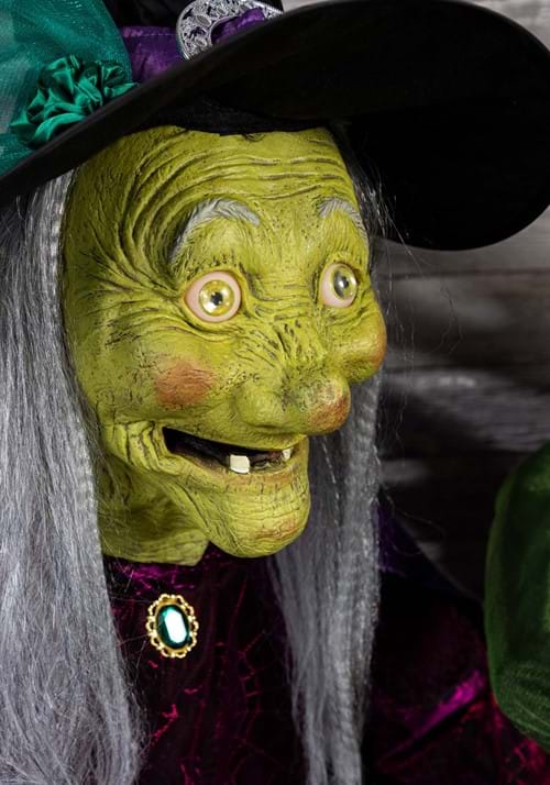 6.5FT Seasonal Visions International Animatronic Stirring Up Trouble Witch Decoration