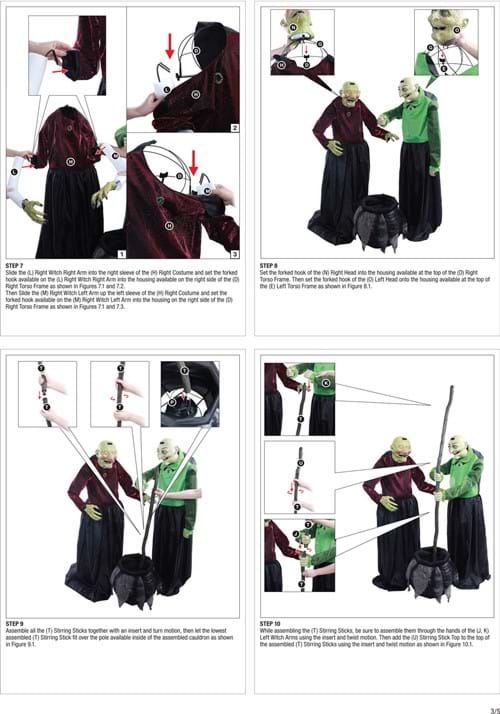 6.5FT Seasonal Visions International Animatronic Stirring Up Trouble Witch Decoration 7 6.5FT Seasonal Visions International Animatronic Stirring Up Trouble Witch Decoration