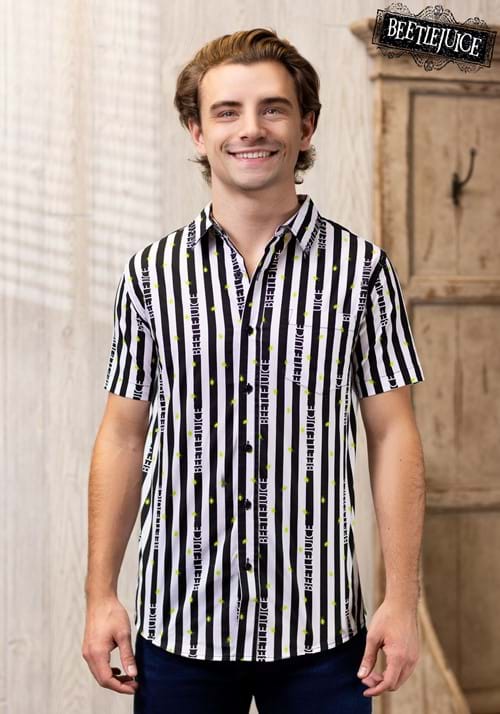 Striped Logo Beetlejuice Shirt for Adults 4 Striped Logo Beetlejuice Shirt for Adults