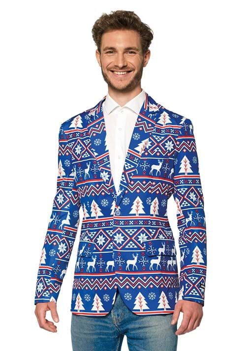 Suitmeister Christmas Blue Nordic Blazer