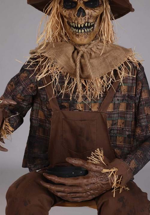 4.8FT Animatronic Swiping Scully the Seated Scarecrow Decoration -Tekky 5 4.8FT Animatronic Swiping Scully the Seated Scarecrow Decoration -Tekky