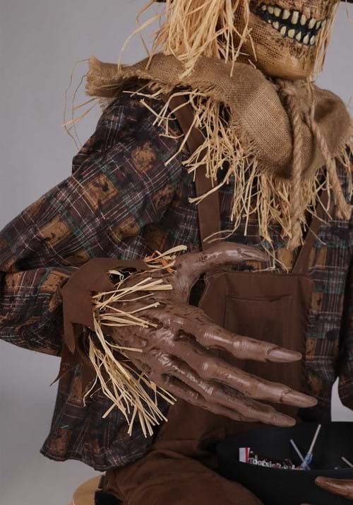 4.8FT Animatronic Swiping Scully the Seated Scarecrow Decoration -Tekky 6 4.8FT Animatronic Swiping Scully the Seated Scarecrow Decoration -Tekky