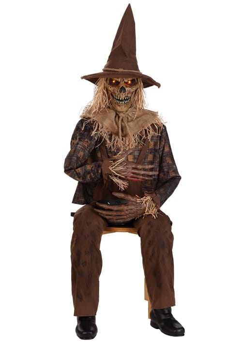4.8FT Animatronic Swiping Scully the Seated Scarecrow Decoration -Tekky 7 4.8FT Animatronic Swiping Scully the Seated Scarecrow Decoration -Tekky