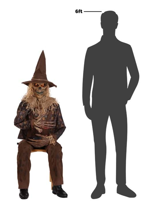 4.8FT Animatronic Swiping Scully the Seated Scarecrow Decoration -Tekky 8 4.8FT Animatronic Swiping Scully the Seated Scarecrow Decoration -Tekky