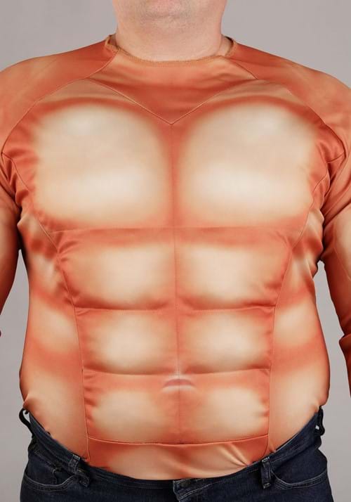 Adult Plus Size Padded Muscle Costume Shirt 3 Adult Plus Size Padded Muscle Costume Shirt