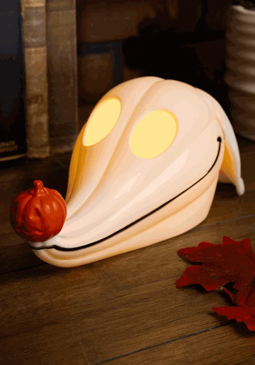9-Inch Disney Nightmare Before Christmas Light Up Zero Pumpkin Decoration