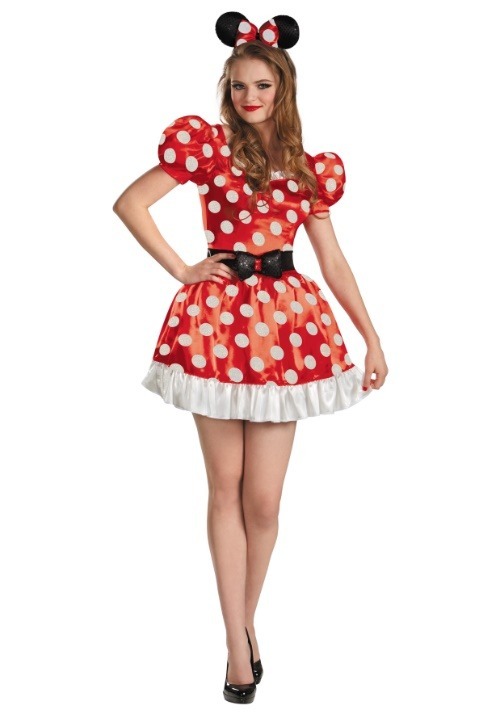 Plus Size Disney Classic Red Minnie Costume for Women