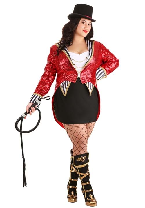 Plus Size Sexy Sequin Ringmaster Women's Costume