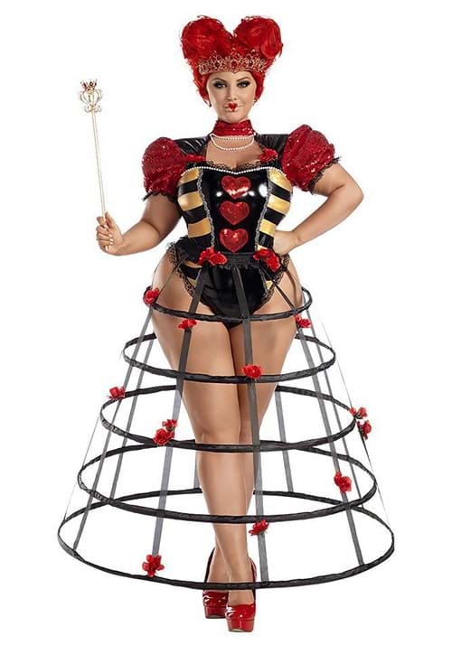 Plus Size Caged Heart Queen Women's Costume