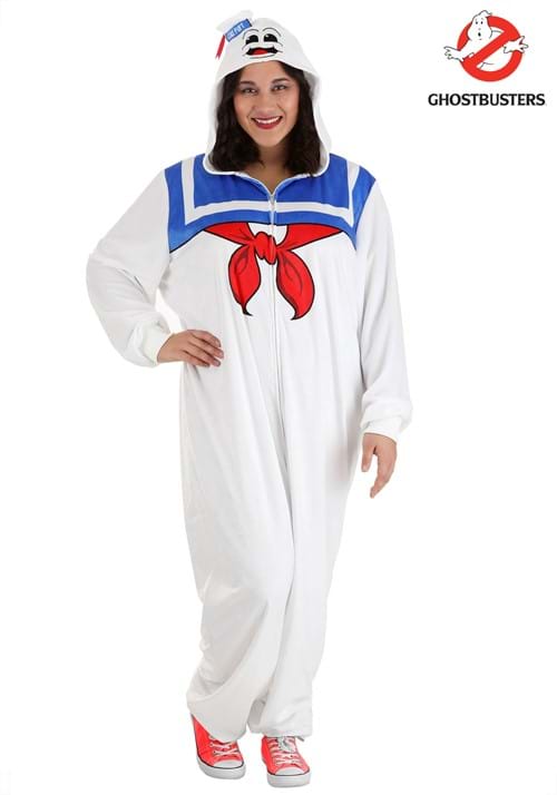 Plus Size Stay Puft Marshmallow Man Adult Costume Onesie