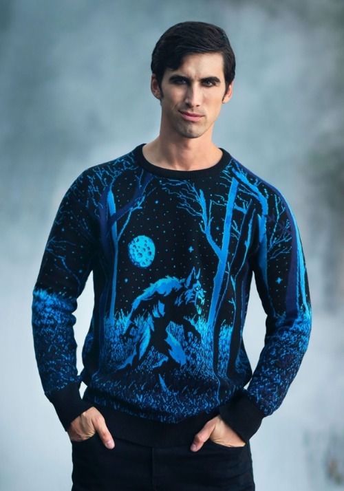 Adult Prowling Werewolf Halloween Sweater