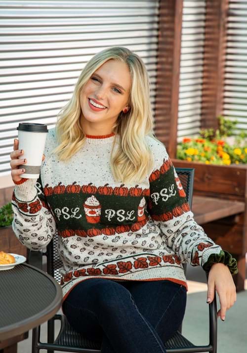 Pumpkin Spice Latte Adult Halloween Sweater