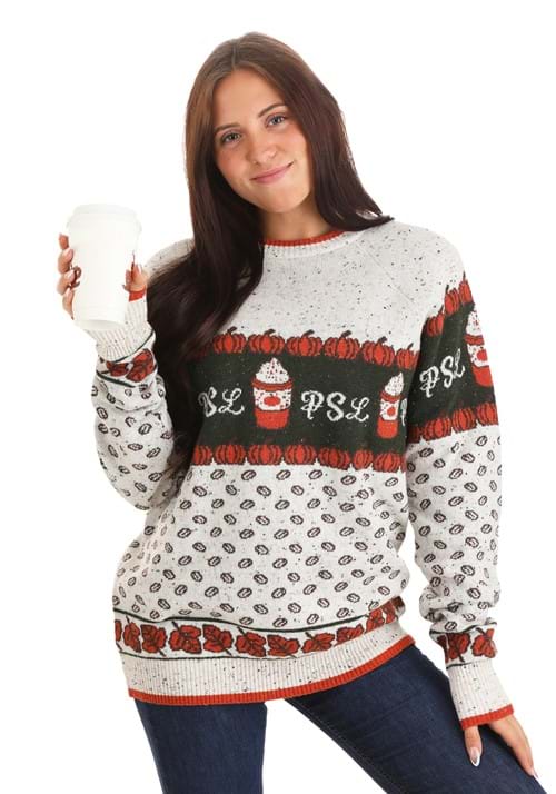 Pumpkin Spice Latte Adult Halloween Sweater 3 Pumpkin Spice Latte Adult Halloween Sweater