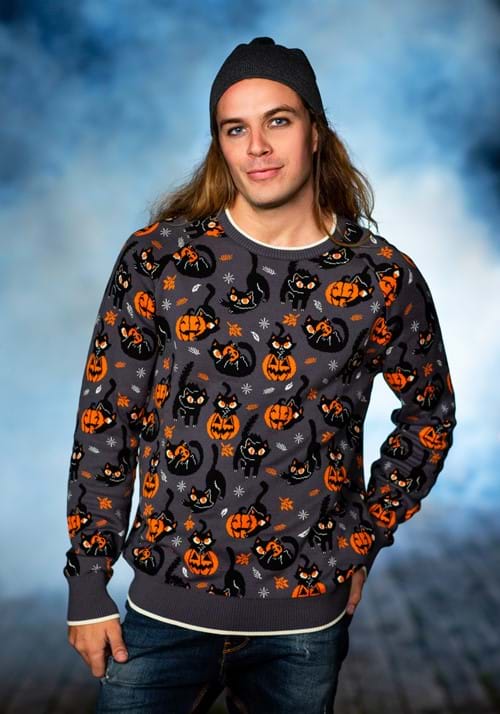 Quirky Kitty Halloween Sweater for Adults 3 Quirky Kitty Halloween Sweater for Adults