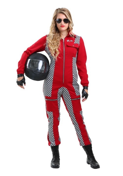 Plus Size Racer Jumpsuit Women's Costume