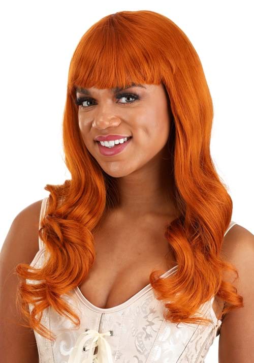Rich Orange Long Wavy Wig for Women