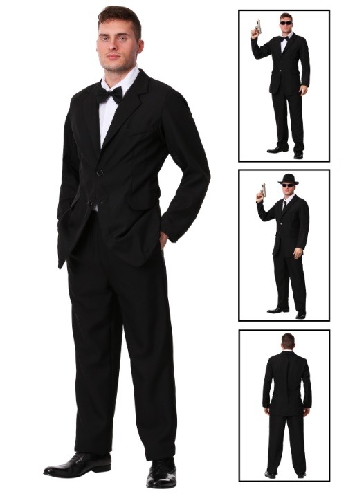Plus Size Black Men's Costume Suit