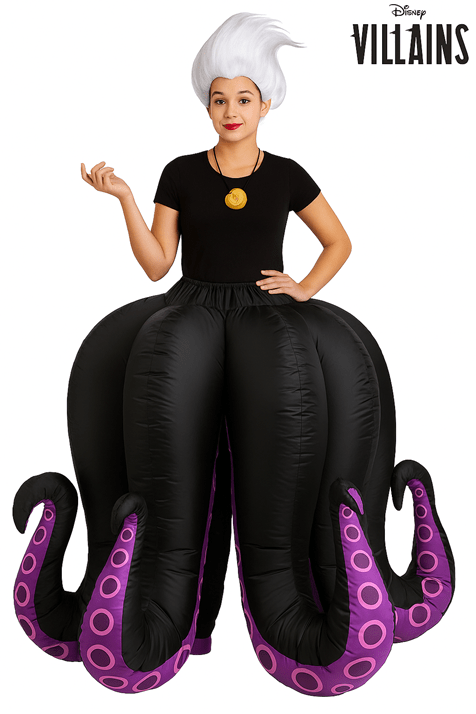 Ursula Inflatable Long Skirt and Necklace Women's Costume
