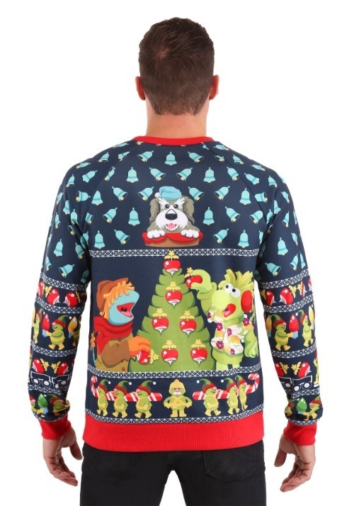 Fraggle Rock Sublimated Ugly Christmas Sweatshirt for Adults