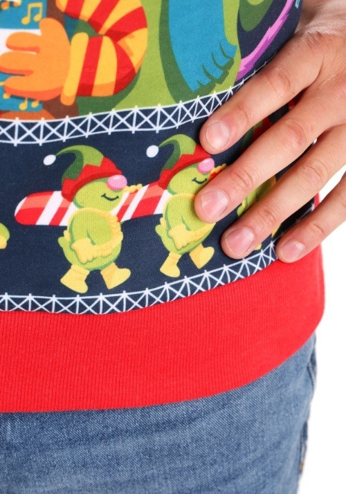 Fraggle Rock Sublimated Ugly Christmas Sweatshirt for Adults