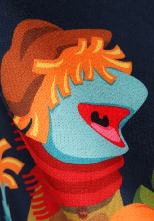 Fraggle Rock Sublimated Ugly Christmas Sweatshirt for Adults