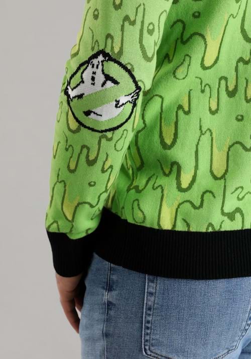 Ghostbusters Slimy Salutations Slimer Adult Sweater