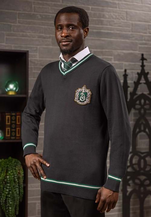 Harry Potter Adult Slytherin Uniform Sweater 3 Harry Potter Adult Slytherin Uniform Sweater