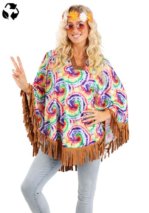 Hippie Poncho Sustainable Materials Costume for Adults